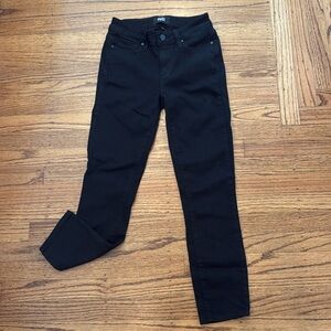 Paige Ankle cropped black skinny jeans